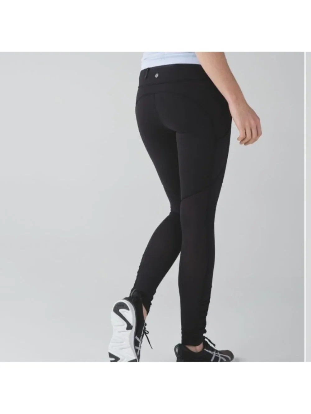 Lululemon Speed Tight Black Ruffle Luxtreme